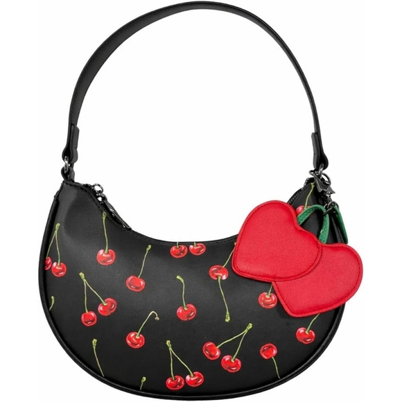 Betsey Johnson Cherry Print Shoulder Handbag - Picture 1 of 3